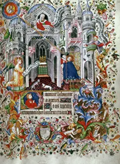 Rays Of Light Prints: The Annunciation, c1407. Creator: Master of the Brussels Initials