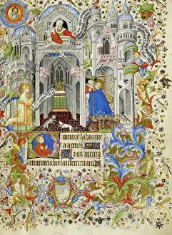 Rays Of Light Prints: The Annunciation, c1407. Creator: Master of the Brussels Initials