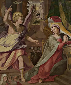 Fondazione Cassa Di Risparmio Di Cesena Prints: The Annunciation, c1565-1570. Creator: Marchetti; Marco (1526-1588)