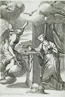 The Annunciation, between c1645 and c1650. Creator: Carlo Maratti