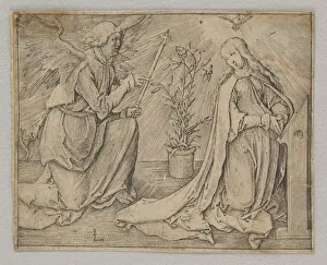 Good News Prints: The Annunciation, ca. 1516. Creator: Lucas van Leyden