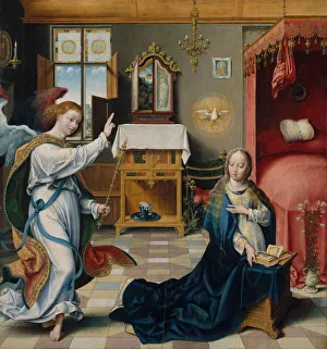Cleve Prints: The Annunciation, ca. 1525. Creator: Joos van Cleve