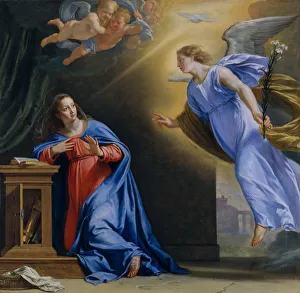 Surprise Prints: The Annunciation, ca. 1644. Creator: Philippe de Champaigne