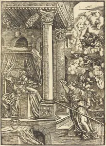 Hans Schäufelein Prints: The Annunciation. Creator: Hans Schäufelein the Elder