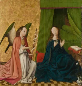 Gold Ground Prints: The Annunciation. Creator: South Netherlandish Painter (ca. 1460)