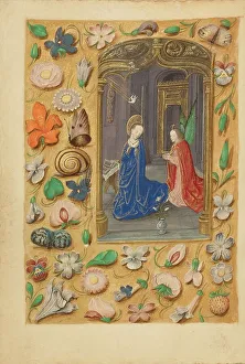 Message Prints: The Annunciation; Crohin-La Fontaine Hours