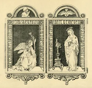 Latin Prints: The Annunciation, diptych, mid 19th century, (1881). Creator: J P Fraser