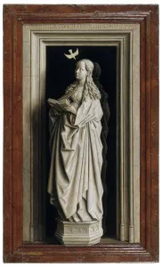 Jan Van 1390 1441 Prints: The Annunciation (Diptych, right panel), 1434-1435. Artist: Eyck, Jan van (1390-1441)