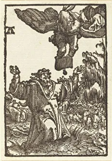 Joachim St Prints: Annunciation to Joachim, c. 1513. Creator: Albrecht Altdorfer