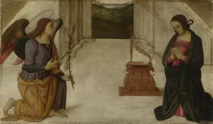 The Annunciation, Late 15th cen.. Artist: Giannicola di Paolo (c. 1478-1544) The Annunciation, Late 15th cen.. Artist: Giannicola di Paolo (c. 1478-1544)