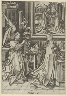 Announcing Prints: The Annunciation, from The Life of the Virgin. Creator: Israhel van Meckenem