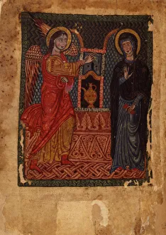 The Annunciation (Manuscript illumination from the Matenadaran Gospel), 1378