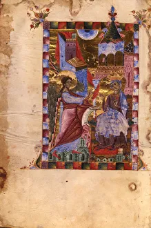 The Annunciation (Manuscript illumination from the Matenadaran Gospel), 1287