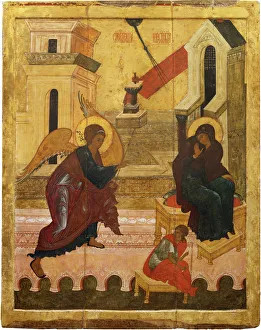 Annunciate Prints: The Annunciation, Mid of 16th cen. Artist: Russian icon