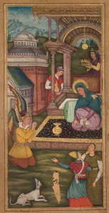 Northern India Prints: The Annunciation, from a Mir at al-quds of Father Jerome Xavier (Spanish, 1549-1617)