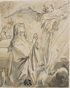 Lairesse Gerard De Prints: The Annunciation, n.d. Creator: Gerard de Lairesse