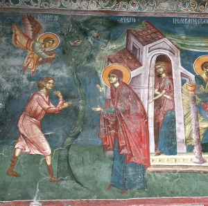 Anna Selbdritt Gallery: The Annunciation to Saint Anne, 14th century. Artist: Anonymous