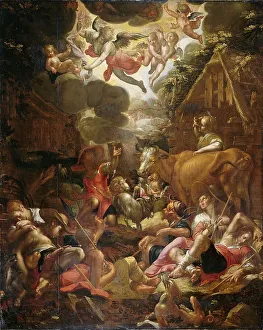 Annunciation to the Shepherds, 1595-1603. Creator: Joachim Anthonisz Wtewael