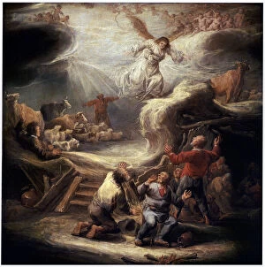 Amazed Gallery: The Annunciation to the Shepherds, 17th century. Artist: Benjamin Gerritz Cuyp