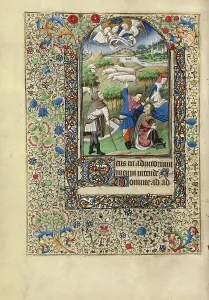Hymn Prints: The Annunciation to the Shepherds; Book of Hours