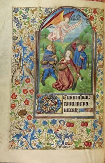 Bagpipes Prints: The Annunciation to the Shepherds; Book of Hours