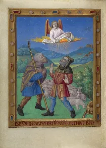 Georges Trubert Prints: The Annunciation to the Shepherds; Book of Hours