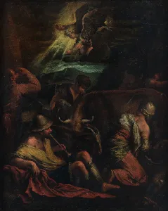 Il Bassano Prints: The Annunciation to the Shepherds. Creator: Unknown