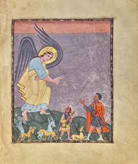 Irmengard Of Nellenburg Prints: The Annunciation to the Shepherds, shortly after 1053. Creator: Unknown