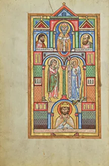 Missal Prints: The Annunciation; Stammheim Missal, probably 1170s. Creator: Unknown