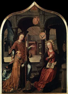 Bellegambe Prints: The Annunciation, (Triptych, Central panel), 1517. Artist: Jean Bellegambe