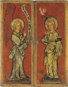 The Annunciation. Triptych of The Holy Face. Artist: Master Bertram (ca 1340-ca 1415) The Annunciation. Triptych of The Holy Face. Artist: Master Bertram (ca 1340-ca 1415)