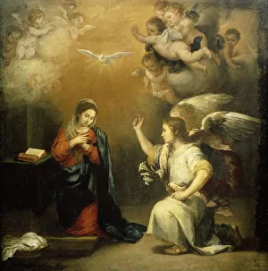 Announcing Prints: Annunciation to the Virgin, 1660-1680. Creator: Bartolomé Esteban Murillo