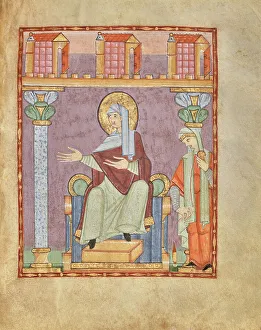 Irmengard Of Nellenburg Prints: The Annunciation, Virgin Mary, shortly after 1053. Creator: Unknown