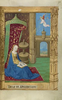 Pious Prints: The Annunciation(?) or The Virgin Seated in Prayer; Book of Hours