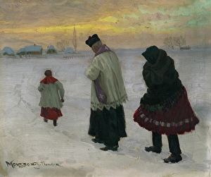 Last Rites Prints: To the Last Anointing, before 1918. Creator: Teodor Jozef Mousson