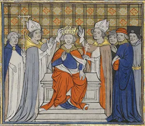 Louis Iv Prints: The Anointing and Coronation of Louis IV at Laon