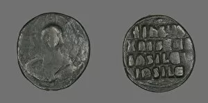 Copper Alloy Collection: Anonymous Follis (Coin), 976-1028, attributed to Basil II and Constantine VIII. Creator: Unknown