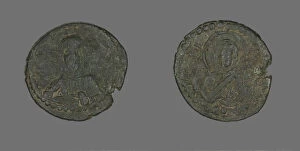 Coin Collection: Anonymous Follis (Coin), Attributed to Constantine IX, 1042-1055. Creator: Unknown