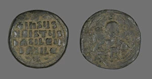 Anonymous Follis (Coin), Attributed to John I Tzimisces, 972-976. Creator: Unknown