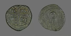 Anonymous Follis (Coin), Attributed to Theodora, 1055-1056. Creator: Unknown