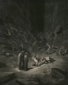 Dante Aligheri Gallery: He answer thus return d: The arch-heretics are here, c1890. Creator