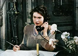 Answering Birthday Greetings - 1944, 1947. Creator: Unknown.<br> Answering Birthday Greetings - 1944, 1947. Creator: Unknown
