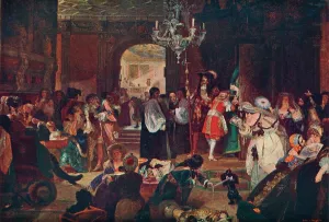 Restoration Prints: Antechamber at Whitehall during the Dying Moments of Charles II, 1685 (1905)