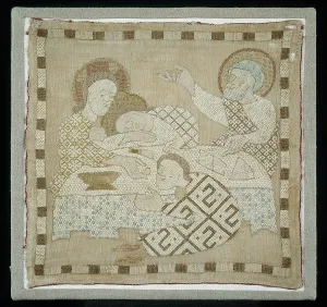 Plain Weave Prints: Part of an Antependium (Depicting The Last Supper), Germany, 1300/10. Creator: Unknown