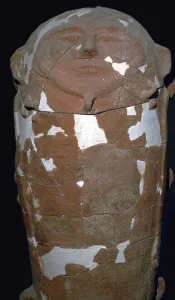 Anthropoid baked clay coffin, 13th century BC