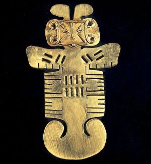 Images Dated 8th March 2013: Anthropomorphic figure in gold, from the archaeological site of Tolima