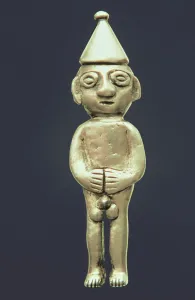 15th 16th Centuries Prints: Anthropomorphic figure made of silver representing a male person standing with his