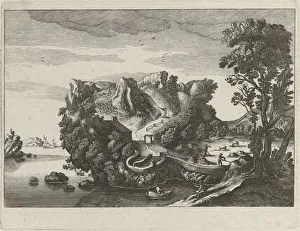 Anthropomorphic landscape in the form of a mans head, c. 1617