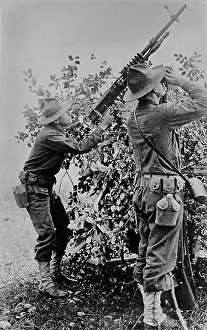 Marines Prints: Anti-aircraft gun, 1918. Creator: Bain News Service