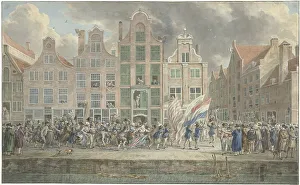 Protester Prints: Anti-English demonstration in Rotterdam, March 2, 1781, 1781. Creator: Dirk Langendijk